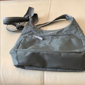 Baggolini gray nylon crossbody.